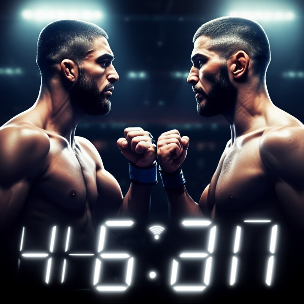 UFC 경기 중계 장면