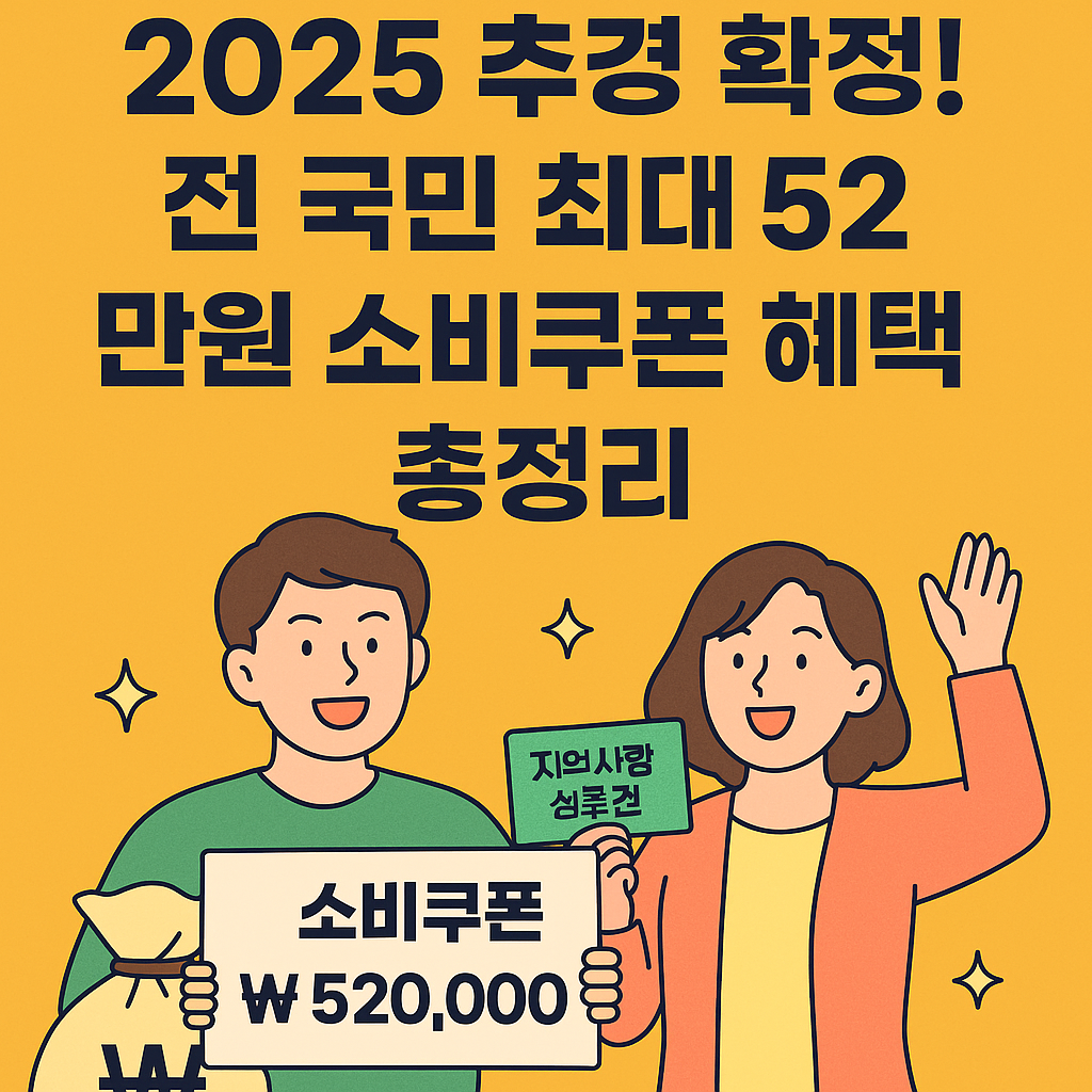 민생지원금 – 전 국민 최대 52만 원!