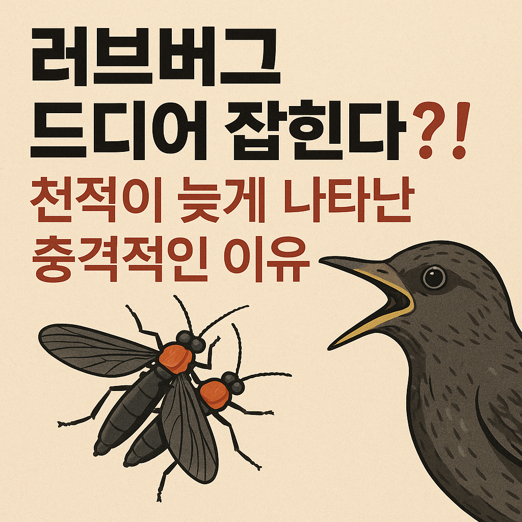 러브버그 드디어 잡힌다⁉ 천적이 늦게 나타난 충격적인 이유